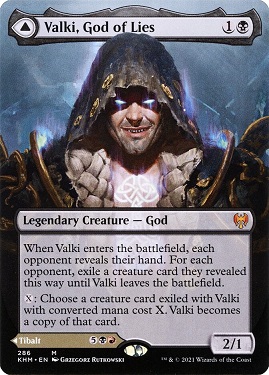 Valki, God of Lies // Tibalt, Cosmic Impostor Kaldheim Alternate Art